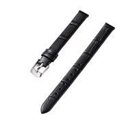 LXLAEOANG PU Leather Watch strap 8mm 10mm 12mm 14mm 16mm 18mm 20mm Watch Band for Men Women with Tools para hombres mujeres(Black-silver,10mm)