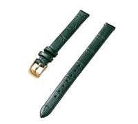 LXLAEOANG PU Leather Watch strap 8mm 10mm 12mm 14mm 16mm 18mm 20mm Watch Band for Men Women with Tools para hombres mujeres(Green-Gold,8mm)