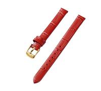 LXLAEOANG PU Leather Watch strap 8mm 10mm 12mm 14mm 16mm 18mm 20mm Watch Band for Men Women with Tools para hombres mujeres(Red-gold,16mm)