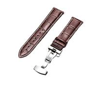 LXLAEOANG PU Leather Watchbands Business Replace Watch Band 18mm 20mm 22mm 24mm with Buckle Wristwatch Strap para hombres mujeres(Brown-w-s,20mm)