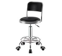 LXLAEOANG Sgabello con Rotelle Taburete Giratorio de Cuero sintético con Ruedas, Respaldo bajo, Altura Ajustable, for salón Trabajo, Dibujo y reposapiés(Color33)