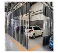 LXLDY Cortina Impermeable Cortina de Partición de Lavado de Autos Toldo Transparente para Terraza, Pabellón, Terrazas, Área Al Aire Libre Tamaño Personalizado (1.7x2.5m)