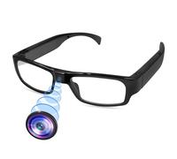 LXMIMI Cámara Oculta Gafas, Gafas sin Agujero Cámara Espía 1080P Cámara Deportiva, Mini Espía Cámara Oculta Apoyo Tomar Foto/Vídeo y Grabación en Bucle para Interiores y Exteriores