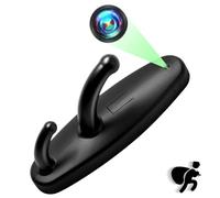 LXMIMI Gancho de Ropa Cámara Oculta, Espía Cámara Oculta HD 1080P Ropa Colgar la Cámara, Mini Cámara Espía Soporte de Detección de Movimiento y Grabación en Bucle (Negro)