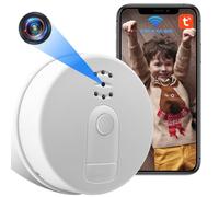 LXMIMI WiFi Cámara Oculta Detector de Humo WiFi Cámara Espía HD 1080P Mini WiFi Cámara Espía, 2.4 y 5Ghz WiFi Cámara Espía con Visión Nocturna y Detección de Movimiento para App Vista Remota