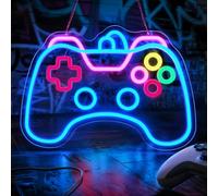 Lxmoneon Controlador de juego Señales luminosas, Dimmable juego llevó señales de neón, USB Game Luz de pared de neón para niños Dormitorio Zona de Game Sala de juegos Regalo de cueva del hombre