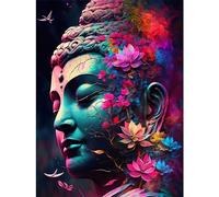 Lxmsja 5D Pintura Diamante Kit Buda, Diamond Painting Adultos Kit, Kit Pintura Diamante, DIY Diamond Painting Kit Completo Para Decoración De Pared Del Hogar 30x40cm
