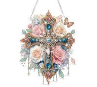 Lxmsja Colgante de pintura de diamantes 5D para niños y adultos, juego de manualidades para adultos, regalo para adultos, niñas, 7, 8, 9, 10, 11 años -06