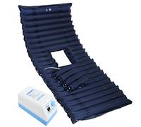 Lxn Colchón anti-decúbito inflable del PVC para el hogar médico, incluye la pompa eléctrica y el orificio del orinal (azul profundo)