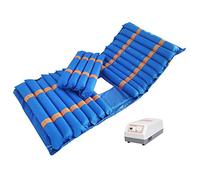 Lxn Colchón inflable antiescaras especial Colchón de una plaza Colchón antiescaras con orificio Fluctuación Sistema de cojín de colchón con bomba muda, Azul/Naranja