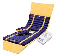 Lxn Colchón inflable antiescaras especial Colchón de una plaza Colchón antiescaras con orificio Fluctuación Sistema de cojín de colchón con bomba muda y orificio para bacinica, azul/dorado