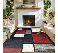 LXODOVZD Alfombra Salon Alfombras Habitacion Grandes Antideslizante Lavable Lavadora Moderna Carpete Dormitorio Sala Comedor Pie Cama Pelo Corto Carpet, Alfombras de Área 130x150cm/51.18x59.06inch