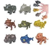 LXONTSG Animales Interactivo Dedo 8pcs Juguete Animales Dedo,Animales Juguetes,Juguete de Animales para Morderse los Dedos Novedosos Dedos Modelo Animal para Niños Cumpleaños Fiestas Vacaciones