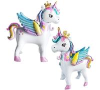 LXONTSG Globo de papel de aluminio para fiesta de unicornio, 2 unidades, decoración de unicornio, colores pastel, para niñas y niños