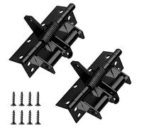 Lxoraziy 2 Piezas 4 Pulgadas Bisagras de Resorte de Apertura Automática, Tarea Pesada Bisagra, Bisagra Oculta de Puerta con Tornillos, para Puerta de Madera