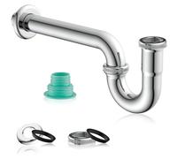 Lxoraziy Sifón Compatible para Lavabo, Sifón de Tubería, Sifón Universal de Diseño, para Lavabo y Fregadero de Baño, Sifon Lavabo de Baño 1 1/4 Pulgadas (32mm)