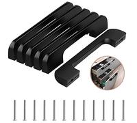 Lxoraziy Tiradores Cocina Negro, 128mm Tiradores Cajones, Tiradores Armarios de Aleación de Aluminio para Armarios, Gabinetes, Puertas, Cajones