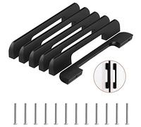 Lxoraziy Tiradores Cocina Negro, 160mm Tiradores Cajones, Tiradores Armarios de Aleación de Aluminio para Armarios, Gabinetes, Puertas, Cajones