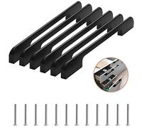 Lxoraziy Tiradores Cocina Negro, 192mm Tiradores Cajones, Tiradores Armarios de Aleación de Aluminio para Armarios, Gabinetes, Puertas, Cajones