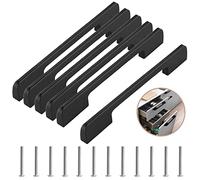 Lxoraziy Tiradores Cocina Negro, 224mm Tiradores Cajones, Tiradores Armarios de Aleación de Aluminio para Armarios, Gabinetes, Puertas, Cajones