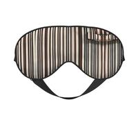 LXqlSS Antifaz para dormir a rayas marrones, sombra de ojos suave con correa ajustable, cómodas máscaras para dormir como regalo, color negro