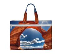LXqlSS Arches National Park - Bolsa grande de lona con estampado estándar para mujer, bolsa de trabajo con compartimento, profesor, uso diario