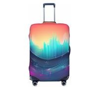 LXqlSS Cool Music Sound Wave - Fundas de equipaje aprobadas para maleta, protector de maleta para equipaje de 18 a 32 pulgadas, onda de sonido de música fresca, L, Cool Music Sound Wave, L