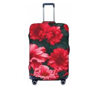 LXqlSS Fundas de equipaje con diseño de flores rojas y rosas aprobadas para maleta, protector de maleta para equipaje de 18 a 32 pulgadas, pequeño, flores rojas y rosas, S, Flores rojas y rosadas, S
