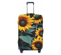 LXqlSS Fundas de equipaje con diseño de girasoles de flores silvestres aprobadas, protector de maleta para equipaje de 18 a 32 pulgadas, tamaño mediano, girasoles de flores silvestres, M, Girasoles de