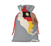 LXqlSS Mapa de ubicación de Timor-Leste con una bolsa de arpillera con estampado solar, bolsa de regalo de Navidad con cordones y etiqueta de regalo, recuerdos de boda y fiesta de Navidad