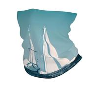 LXqlSS Máscara facial con estampado de paisaje de barco de velero, bufanda de enfriamiento solar, pasamontañas para hombres y mujeres