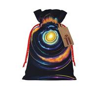 LXqlSS Space Spiral Cosmic Energy Exquisita bolsa de regalo de Navidad, bolsas de tela reutilizables para envolver regalos, experiencias de regalo memorables