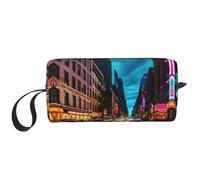 LXqlSS Streets of New York City - Bolsas de cosméticos para mujer, bolsa de maquillaje portátil, bolsa de almacenamiento de viaje, bolsa de recepción diaria, bolsa de aseo de gran capacidad, color