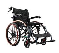 LXQSJYBM Sillas de ruedas de ocio completamente montadas, sillas de ruedas plegables portátiles, fáciles de usar, silla de ruedas deportiva para adultos, carga de 100 kg