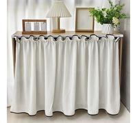 LXRHLIKG Cortinas para Armarios, Cortinas de Gabinete, con Riel Deslizante Adhesivo, Antipolvo y Antihumedad, para Estanterías, Armarios o Fregaderos(120x150cm/47x59in)