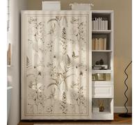 LXRHLIKG Cortinas para Armarios, Cortinas de Gabinete, con Rieles Deslizantes Autoadhesivos, Tejido de Pelo Corto, para Armarios/estanterías Abiertas/lavavajillas(Brown,40x60cm/15.7x23.6in)