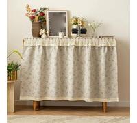 LXRHLIKG Cortinas para Armarios, Cortinas de Gabinete, de Algodón y Lino, con Fijación Mediante Tira Adhesiva, Antipolvo, para Armarios/estantes sin Puertas(100x150cm/39x59in)