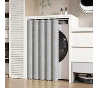 LXRHLIKG Cortinas para Armarios, Cortinas para Lavavajillas, con Relieve de Tres Capas, con Riel Deslizante Autoadhesivo, para Balcones, Cocinas y Baños(Gray,140x85cm/55x33.4in)