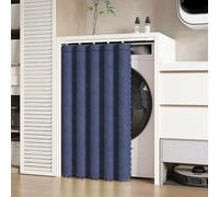 LXRHLIKG Cortinas para Armarios, Cortinas para Lavavajillas, con Relieve de Tres Capas, con Riel Deslizante Autoadhesivo, para Balcones, Cocinas y Baños(Blue,140x100cm/55x39in)