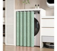 LXRHLIKG Cortinas para Armarios, Cortinas para Lavavajillas, con Relieve de Tres Capas, con Riel Deslizante Autoadhesivo, para Balcones, Cocinas y Baños(Green,140x100cm/55x39in)