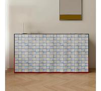 LXRHLIKG Cortinas para Armarios sin Puertas, Cortina de Polvo, Impermeables, de Algodón y Lino, para Armario de Lavadora y Fregadero, con Tira Adhesiva(Blue,60x150cm/23.6x59in)