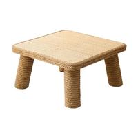 LXRHLIKG Mesas de Centro Pequeñas, Mesa Baja Japonesa, Tejida con Cuerda de Cáñamo y Ratán, para Sentarse en el Suelo(38x38x22cm/15x15x9in)