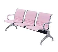 LXRHLIKG Silla Sala de Espera con Reposabrazos, Banco de Recepción de Oficina de 3 Plazas, con Cojín de PU, para Oficinas, Aeropuertos, Clínicas, Bancos, Salones de Belleza y Peluquerías(Pink)