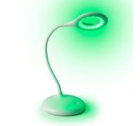 LXSINO Lámpara de lectura de luz verde, lámpara de terapia verde de 520 nm para dolores de cabeza, migraña, ansiedad y sueño, sin parpadeo, recargable por USB-C, brillo ajustable