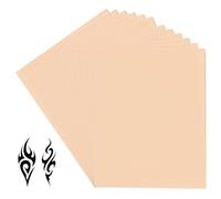 LxsNyvantic 12 Piezas Piel Sintetica Tatuaje,Silicona Reelskin,Piel De Tatuaje De Doble Cara, Piel Falsa, Adecuada Para Principiantes Y Artistas Del Tatuaje (19 Cm X 14 Cm X 0,1 Cm)