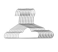 LxsNyvantic Perchas Niños INOX 10 Piezas - SUS304 Antióxido, Antideslizantes Sin Marcas, Bordes Redondeados Seguros, Resistentes Y Duraderas para Armario