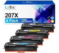 LxTek 207X - Cartucho de tóner Compatible Compatible para HP 207 207 A, 207X, W2210X, W2211X, W2212X, W2213X, para HP Color Laserjet Pro MFP M283fdw M255dw M282nw M283fdn M255nw (Negro Cian, Magenta