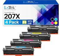 LxTek 207X para HP 207X Multipack para HP 207A Compatible para Color LaserJet Pro MFP M283fdw Toner Original para HP MFP M283fdw Toner 207X Toner 207 W2210X W2210A para MFP M282nw M255dw M255nw (4