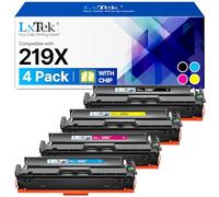 LxTek 219X MFP 3302FDW - Tóner con chip compatible para HP 219A 219X para Color LaserJet Pro MFP 3302FDWG 3302FDW 3302SDW 3302FDN 302FDNG 3302SDWG 3202DN W2190A (negro cian amarillo magenta 4)