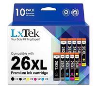 LxTek 26XL Cartuchos de Tinta Compatible para Epson 26 26 XL para Epson Expression Premium XP 510 XP 600 XP 605 XP 610 XP 615 XP-620 XP 625 XP 700 XP-720 XP 710 XP-800 XP-810 XP-820
